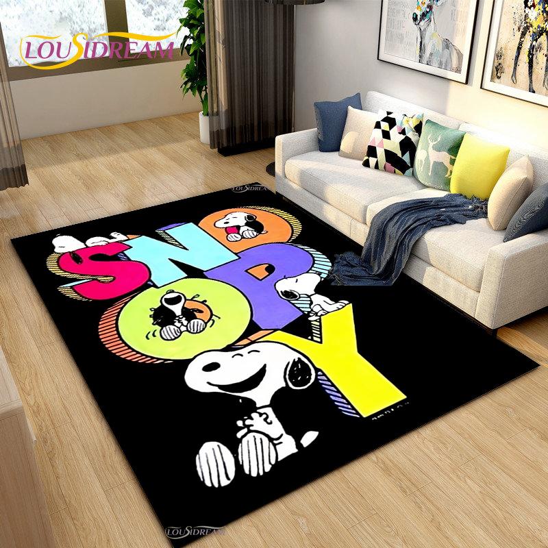 Snoopy Cartoon Anime Carpet for Living Room Bedroom Rug Kids Door Unslip Floor Mat Birthday Gift Photography Props Alfombra Rug