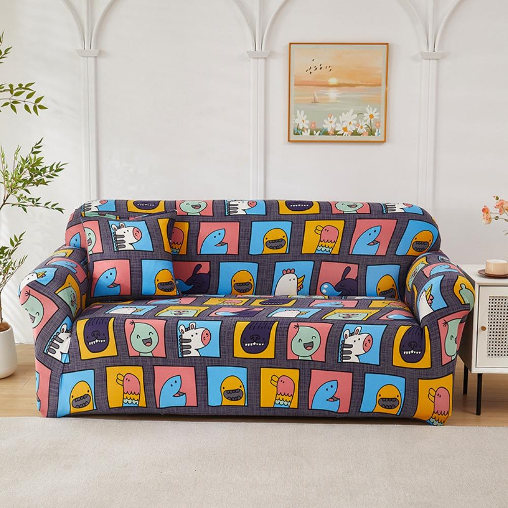 Elastic Printed Sofa Cover Universal Stretchable Slipcouch Protector Furniture Protector