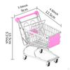 Children's Push Cart Toy, Mini Shopping for Supermarket Play, Metal Handcart Accessory
