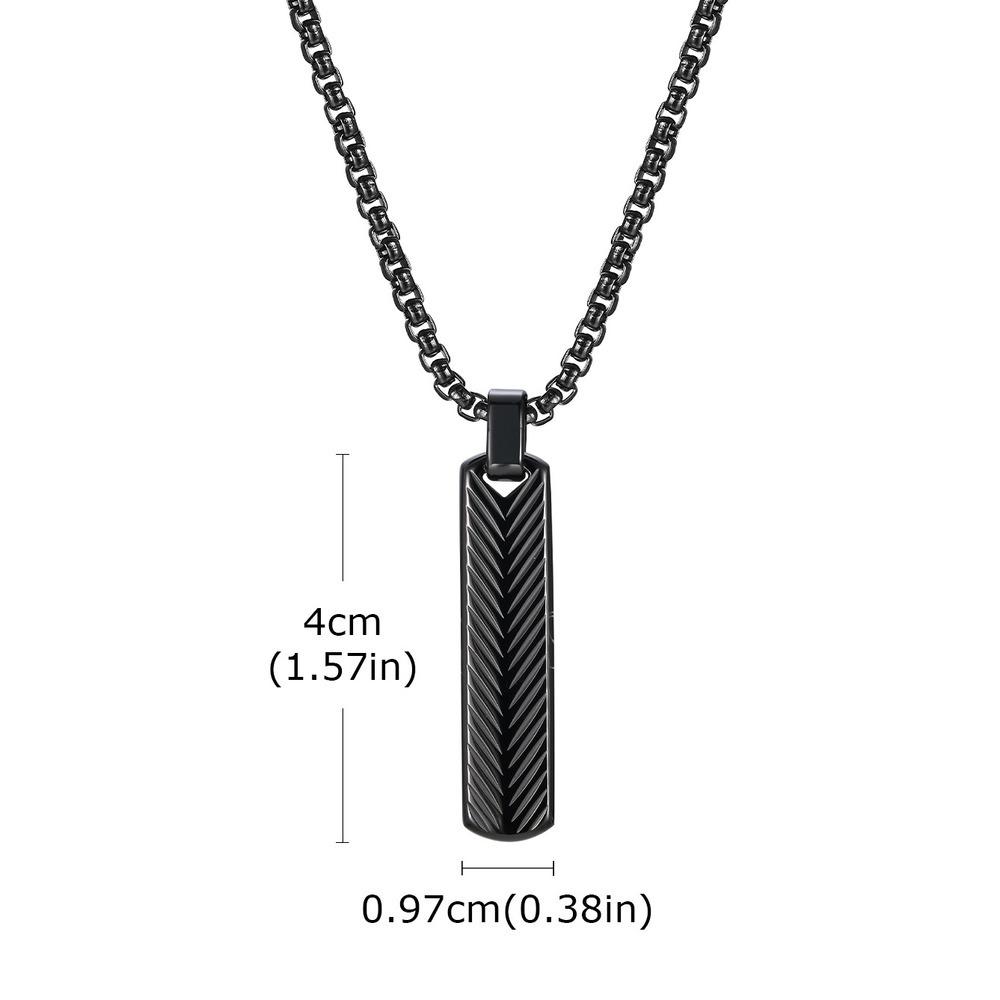 

Vnox Men s Punk Vertical Pendant Necklaces, Stainless Steel Long Bar Retro Collars, Male Simple Casual Jewelry Gifts for Him 45cm