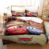 3D Digital Printing Three-Piece Anime Cars Quilt Cover Bedding Bedding Kit