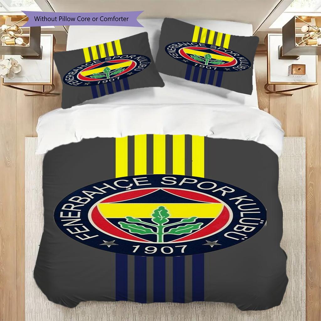 Set di tre pezzi Fenerbahe Heritage Pride (1 * copripiumino + 2 * federa, senza nucleo) Regalo di Natale e compleanno 2D Piatto Morbido e confortevole
