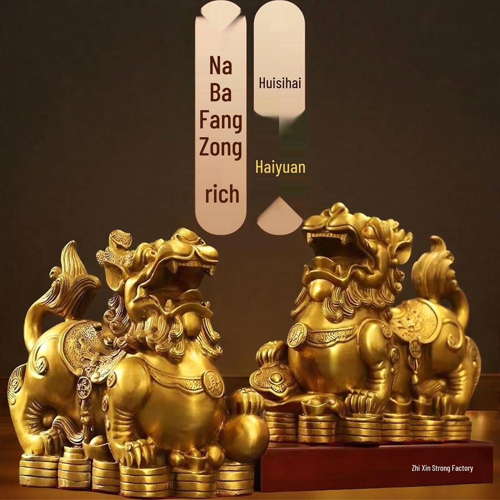 Wealth-Attracting Pixiu Ornament Pair for Home or Office Decor