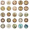 50 Nostalgic Vintage Watch Series Stickers Printed Clock Round Diy Computer Guitar Stickers