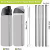 Metal Straw Replacement for Owala Water Bottle 24 Oz 32 Oz Accessories, With Straw Cleaner, Reusable Stainless Steel Straws