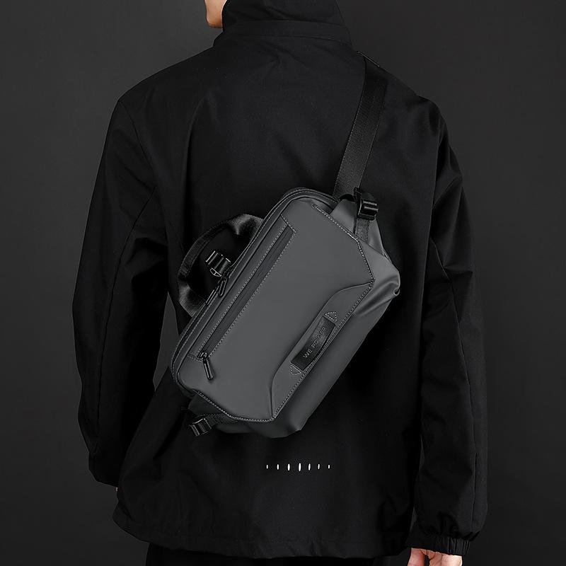 Multi-functional Portable Men's Shoulder Bag Waterproof Outdoor Sports Chest Bag Travel Waist Pack Crossbody Sling Bag
