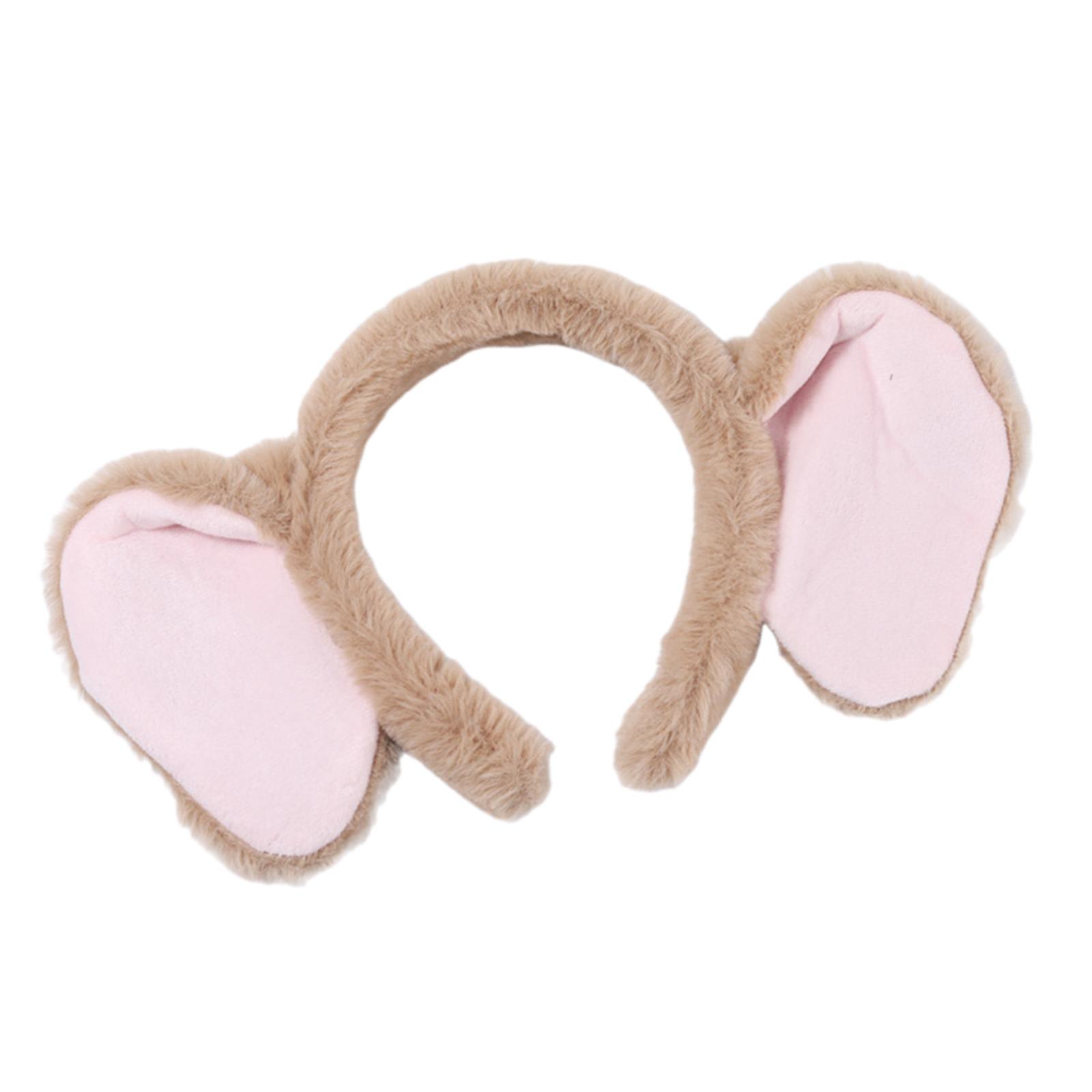 

Мягкая повязка на голову в виде слона для детей, повязка на голову, мягкий аксессуар для макияжа и ухода за кожей хаки