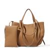 Top-Grain Cowhide Leather Large-Capacity Women's Tote Bag, Versatile Minimalist Smiley Face Handbag Bag Luxury Designer Wing Bag