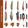 10-12 Pcs Natural Peacock Feathers Colorful Real Feathers for Fedora Cowboy Party Hats DIY Crafts