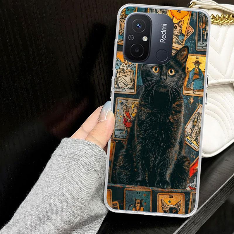 Witch Tarot Card Case for Xiaomi Redmi 14C 13C 13 12C 12 10C 10 10A Phone Cover 9C 9 9A 9T 8 8A 7 7A 6 6A K70 K40 K20 Pro
