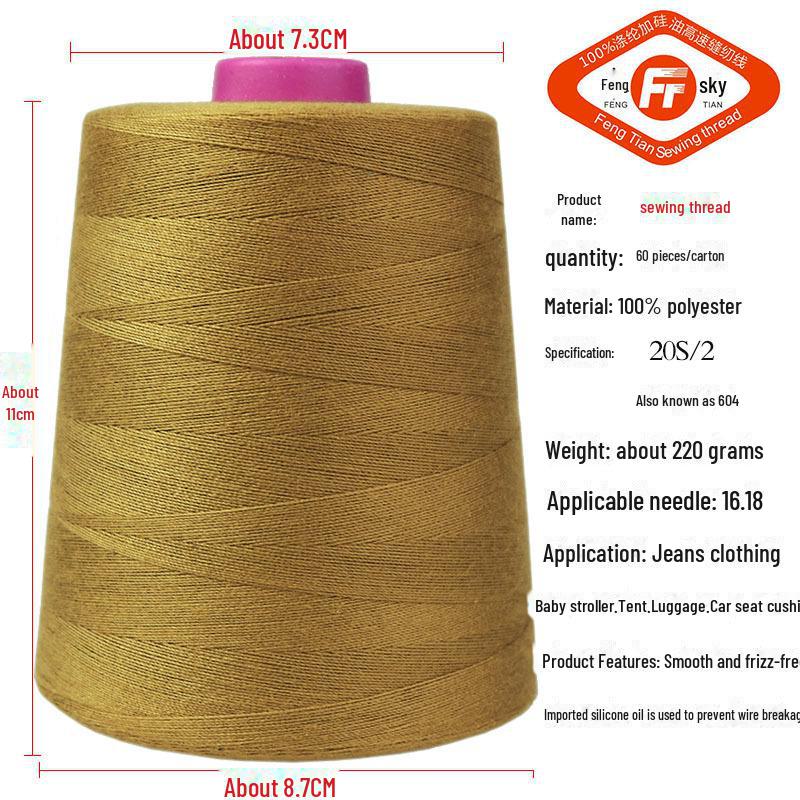 202 Šicí nit: Černobílá silná džínová nit na džíny a zavazadla