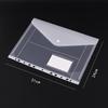 Transparent 11-Hole A4 Binder Pockets with Snap Button - Colored Document and Exam Paper Storage