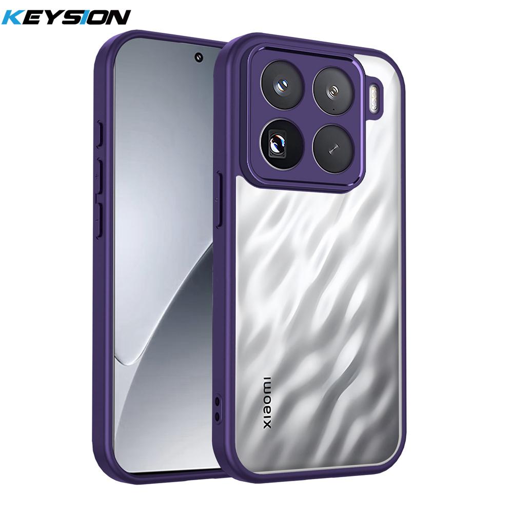 KEYSION Transparent Phone Case for Xiaomi 15T 15T Pro 5G Soft Silicone+PC Clear Shockproof Phone Back Cover for Xiaomi 15T Pro