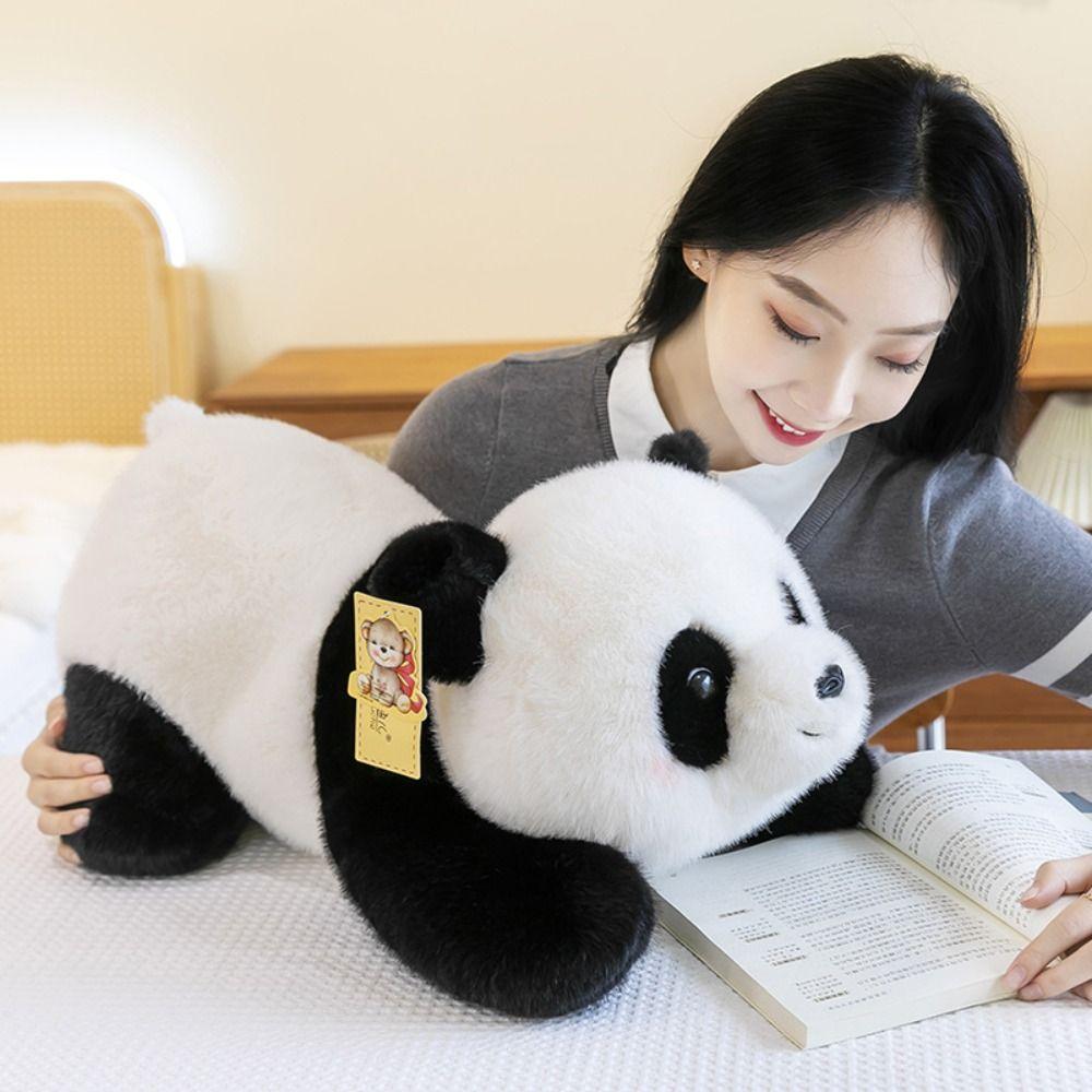 Fluffy Panda Stuffed Doll Sitting Posture Soft Panda Plush Doll Panda Plush Toys  Room Decoration