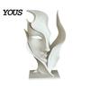 3D Printed Sculpture Abstract Face Sculpture, Minimalist Embracing Bust Art Decor, Wear-resistant Ornament Matte White Modern Luxury Home