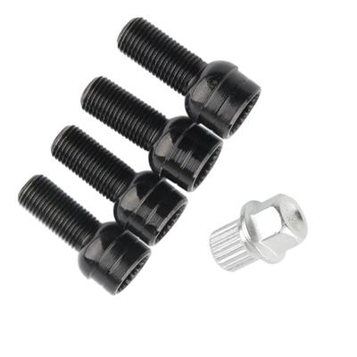 5 Stuks Anti-diefstal Schroefset Vergrendelende Wielmoeren Bouten Sets Veiligheidssleutel M14X1.5 8D0601139F Voor A3 A4 A5 Bora