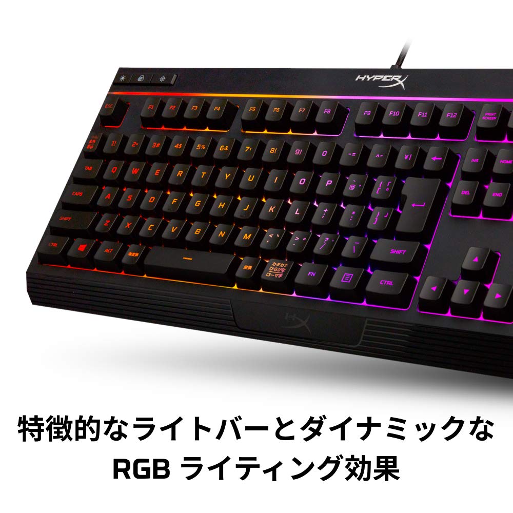 Herní klávesnice HyperX Alloy Core RGB pro hráče Podsvícení LED Voděodolné 2 roky záruka [Japonské rozvržení] HX-KB5ME2-JP ( 4P4F5AJ#ABJ )