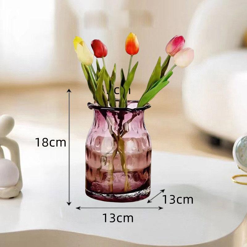 Creative Nordic Light Luxury Style Art Ice Point Shaped Durable Glass Vase for Modern Home Decor and Wedding Occasions