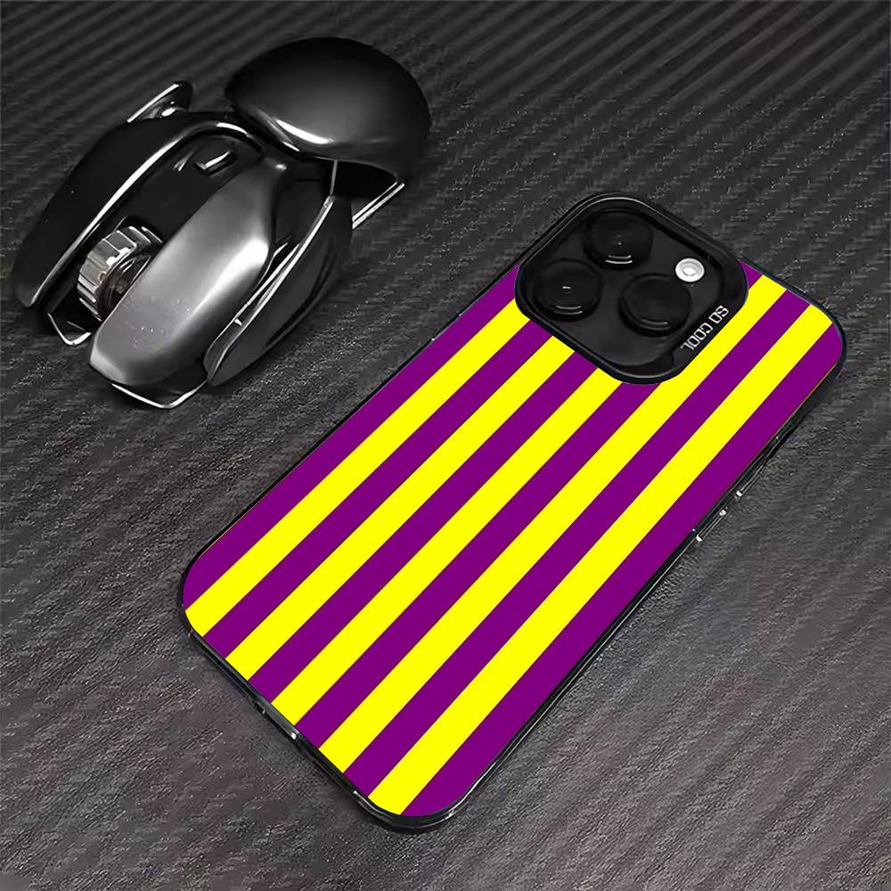 Colorful Striped Phone Case For iPhone 17 16 15 14 13 12 11 Pro Max XS Max 7 8 Plus Shockproof Silicone Matte Cover