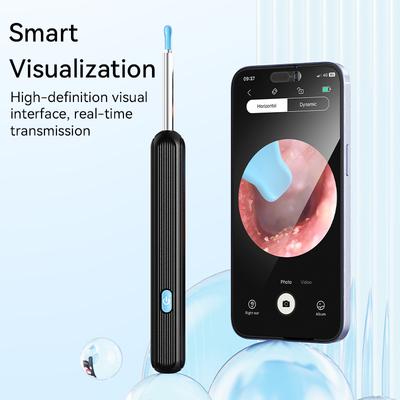Instrument de curățare a urechilor de înaltă precizie pentru îndepărtarea cerii din urechi cu cameră cu lumină LED, curățător wireless, kit inteligent de curățare a urechilor, îngrijire a sănătății