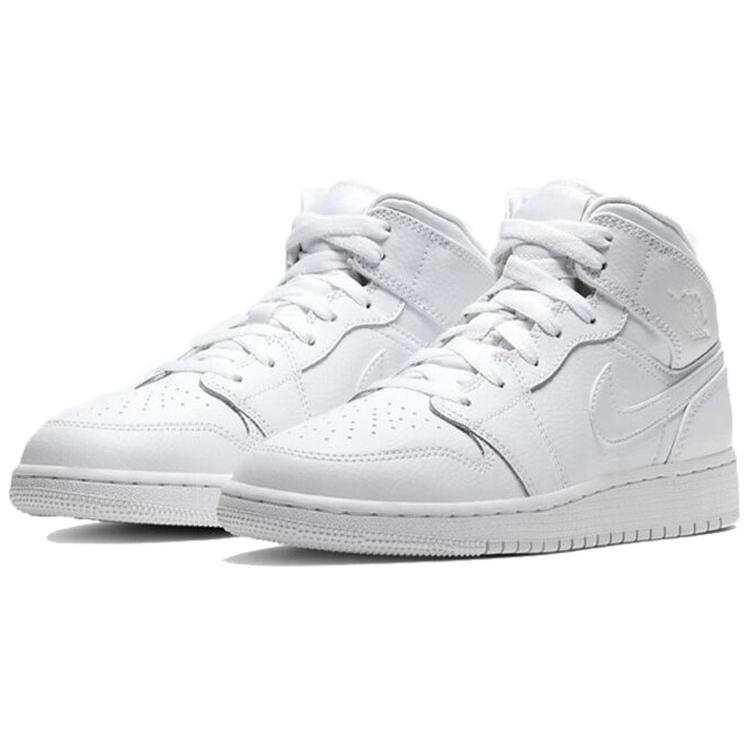 Air Jordan 1 Mid 'Triple White 2020' Gs 554725-126