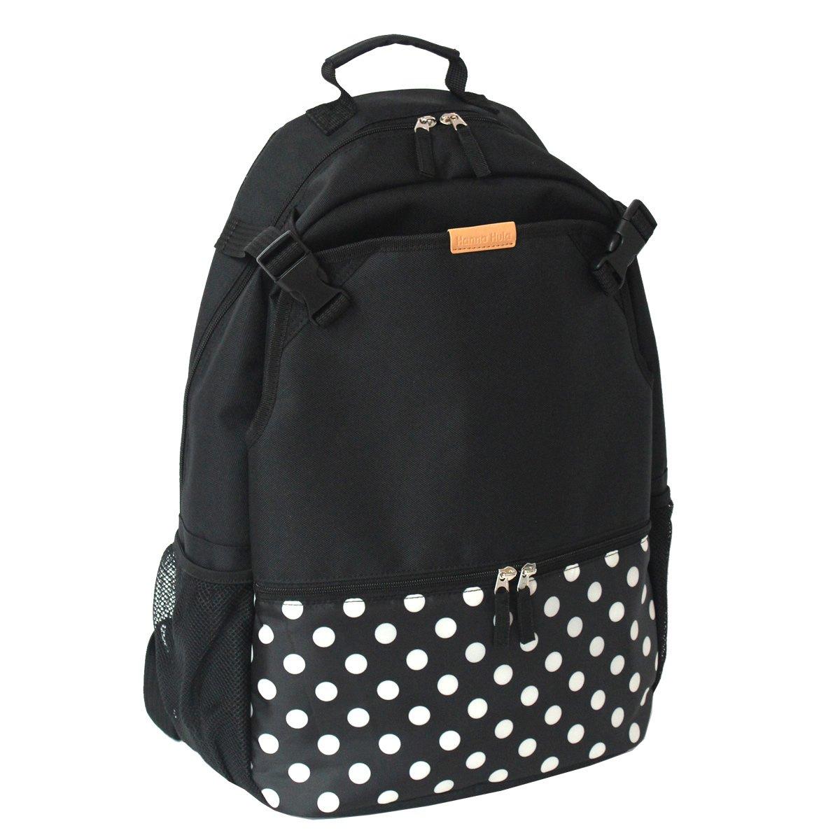 

Hannah Hula Women s Large Capacity Backpack (TNS-BPKP-PLK01) in Polka Black
