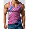 Stripe Plaid Tank Tops Fashion Men's Tops Tees Sleeveless Fitness Vest Harajuku Streetwear T-shirt