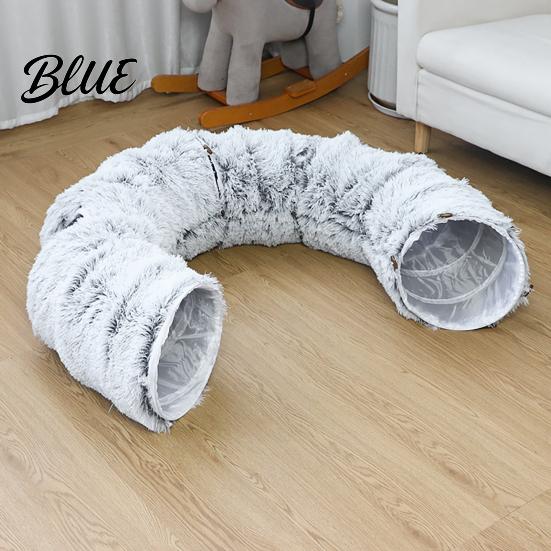 Durable Cat Tunnel Donut Toy Balls Washable with Hanging Plush Bed Indoor Kittens Small Large