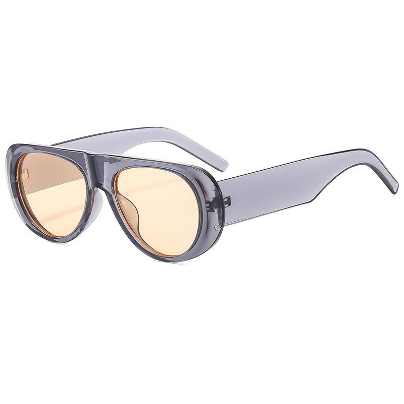 Vintage Oversized Ovale Solbriller Kvinner Menn Ny Mote Bred Stang Solbriller Damer Trendy Sexy Shades Lunettes De Soleil Homme