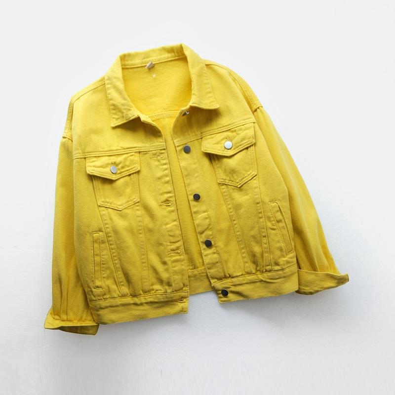 Cozyoutfit Spring New Color Denim Jacket Women's Short Korean Loose Long Sleeve Jacket Student Top
