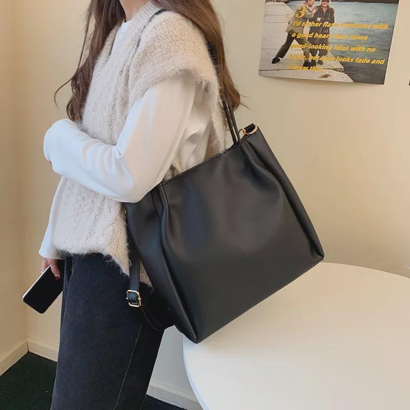 2025 Korean Style Women's Large Capacity Daily Shoulder Bag - Simple Tote, Student Handbag, Messenger Bag