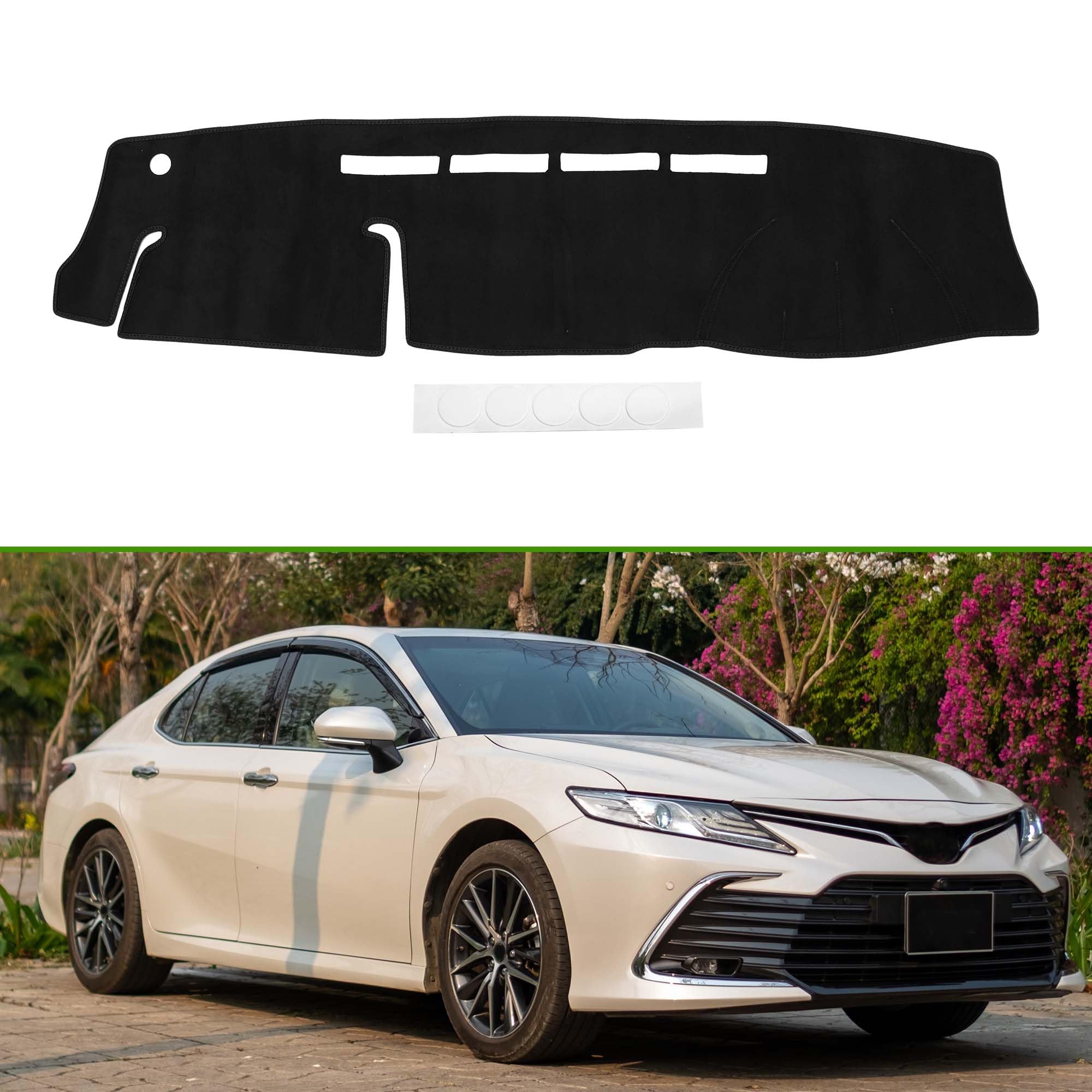 

HOPESPANNER Совместимый с Toyota Hiace 200 Series Стандартный кузов Коврик на приборную панель с 8 августа 2004 года Коврик на приборную панель Чехол на приборную панель Защитный коврик чёрный