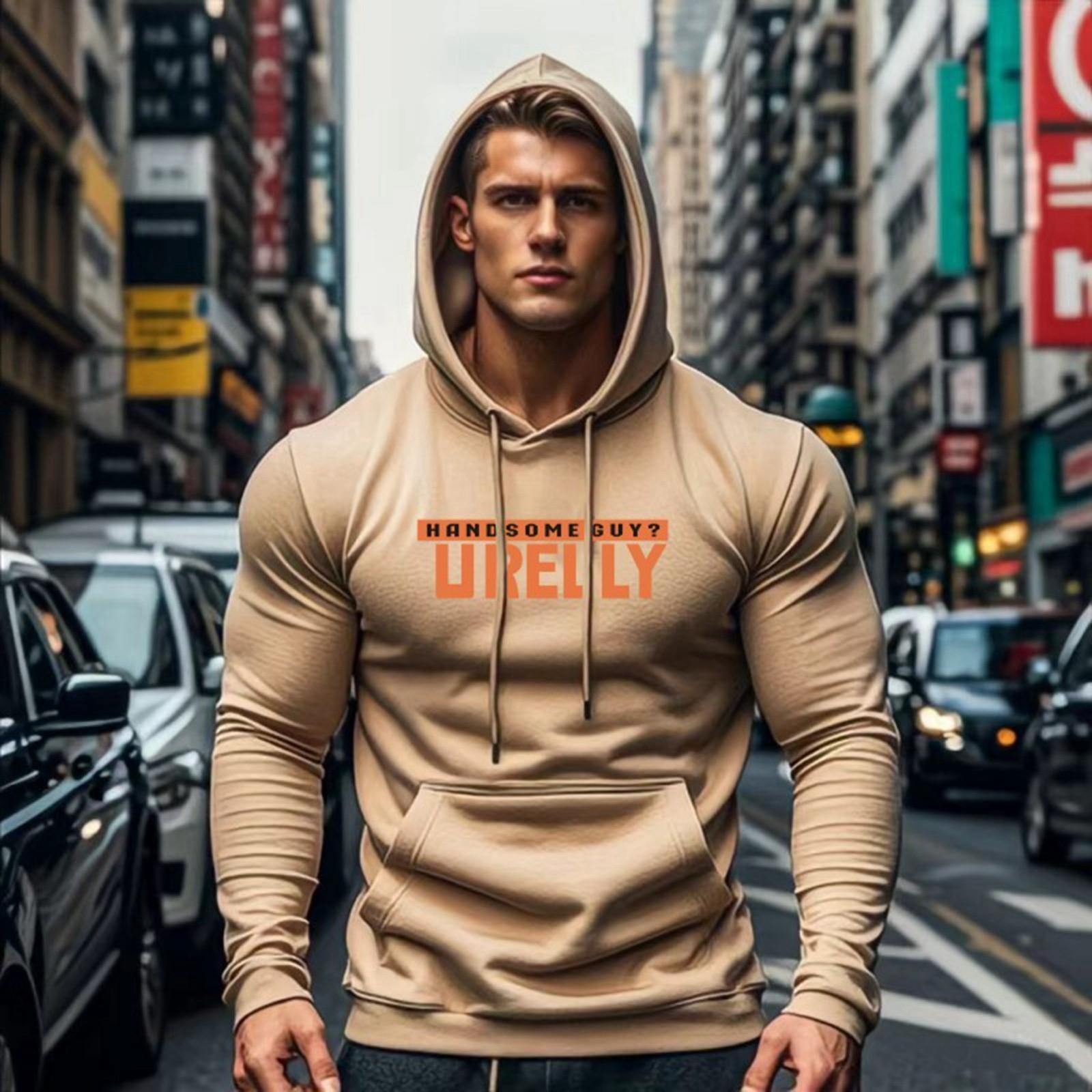 Мужская повседневная толстовка с капюшоном в стиле колор-блок — фото 5