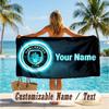 Custom Text Beach Towel, Soft Absorbent Swimming Multi-use TowelManchester City
