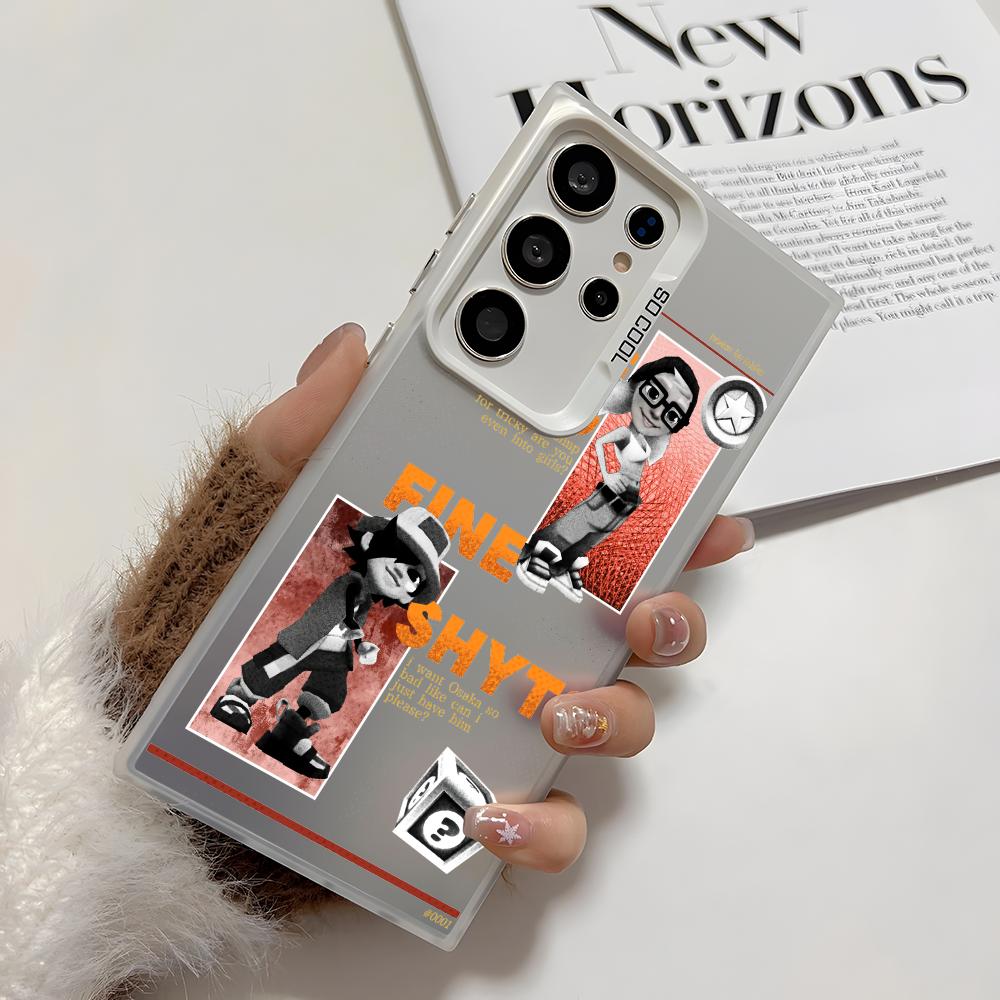 Game S-Subway Surfer Phone Case For Samsung Galaxy S25 Edge S24 S23 S22 S21 S20 Ultra Funda Silicone Silver Cover