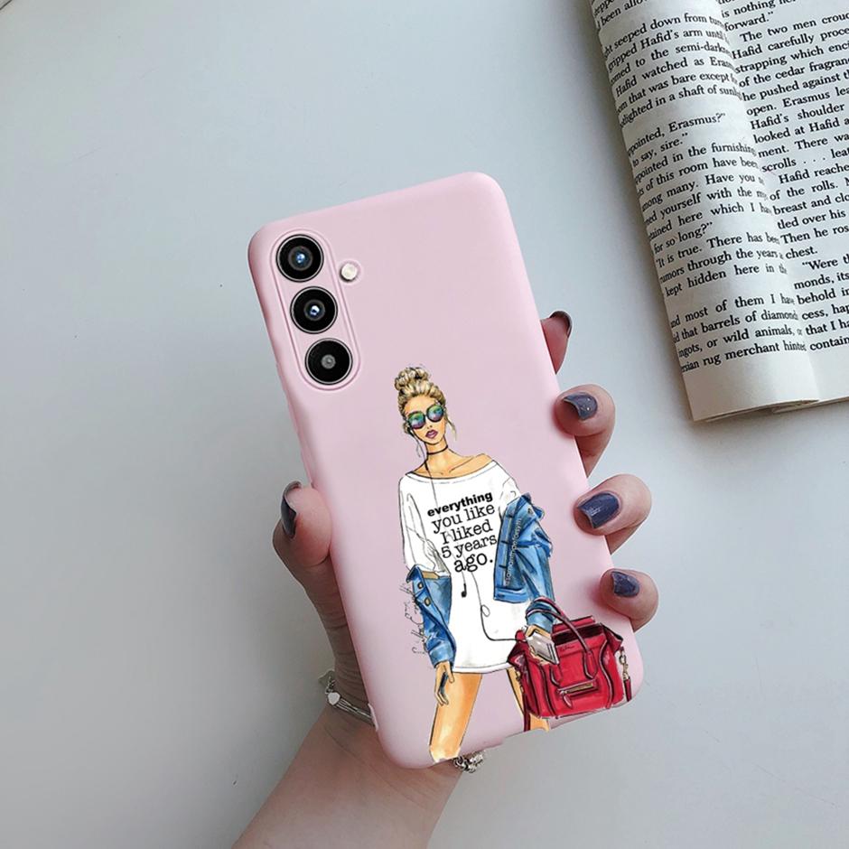 Cover Case For Samsung A34 5G Phone Shell On Samsung Galaxy A54 5G Back Cover Girl Silicone Soft Casing Shockproof Bumper Fundas