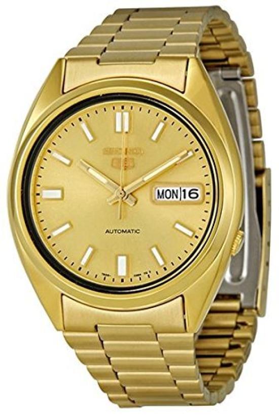 Seiko SNXS80K Seiko 5 Automatic Gold Dial Stainless Steel Watch Watch Men's Gold-Tone Men's ( )
