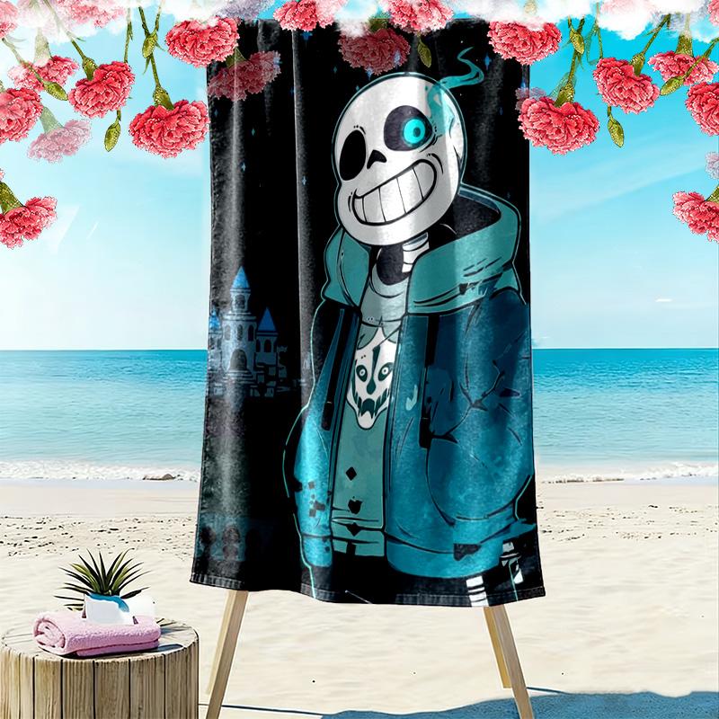 Undertale 2D Flat Print Beach Towel, Large Soft Quick Dry Towel for Beach Camping Swimming.NSTJ0928256