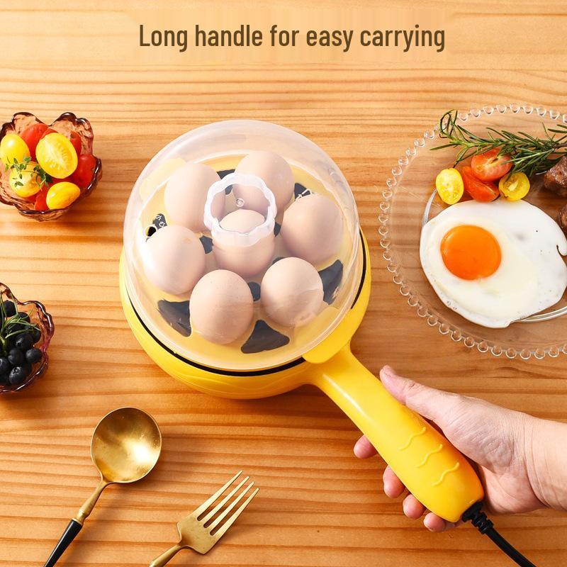 Compact Egg Cooker & Mini Frying Pan with Steamer