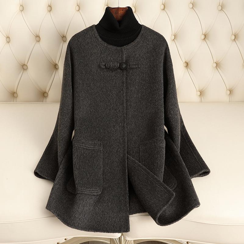 Double-sided Cashmere Coat for Women's Spring and Autumn New Short Short Woolen Coat for Women