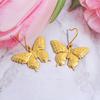 Non-fading aluminum earrings, European and American fashion alloy butterfly earrings, European and American summer vacation style is simple 