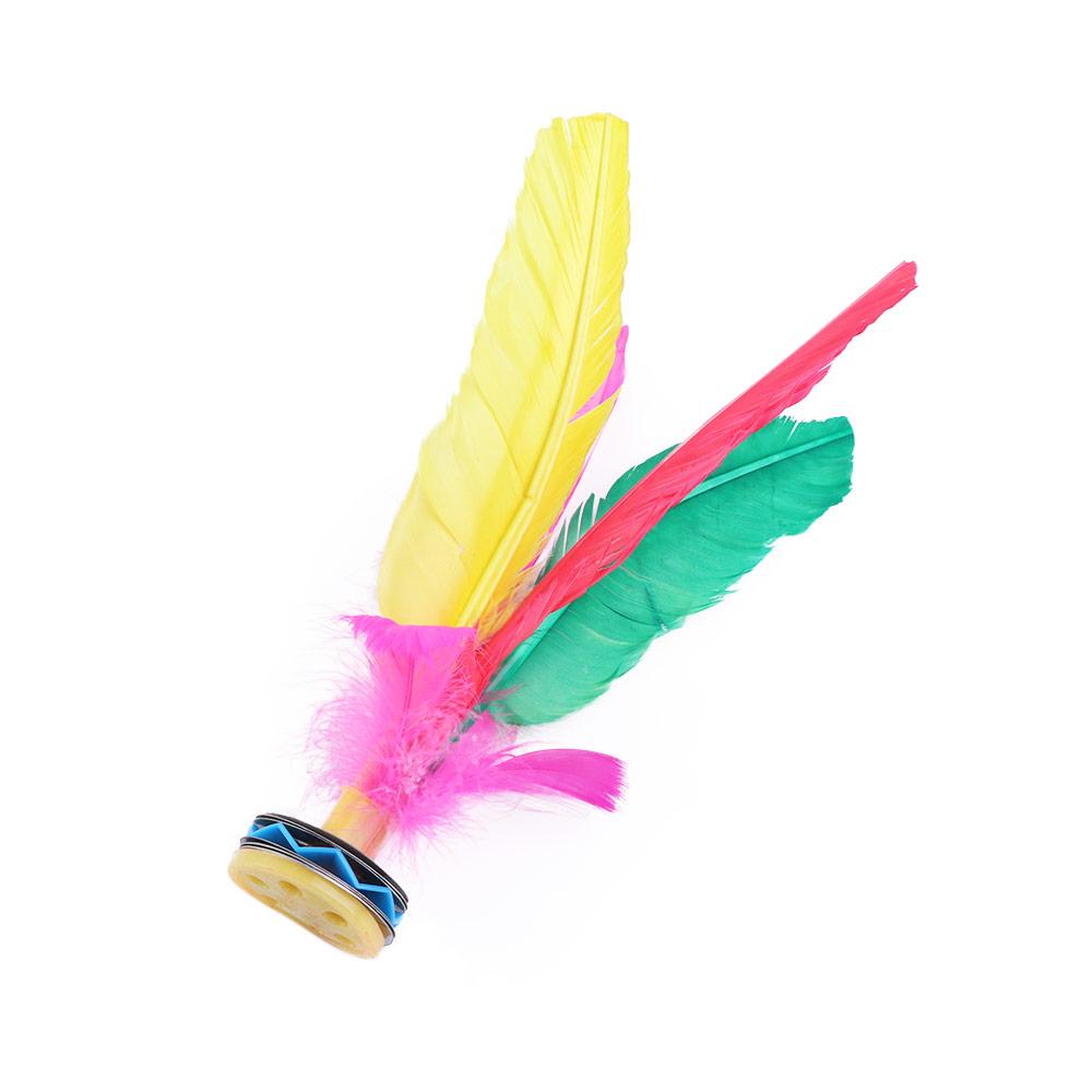 Portable Colorful Feathers Sports Game Chinese Jianzi Foot Sports Kick Shuttlecock Sport Training