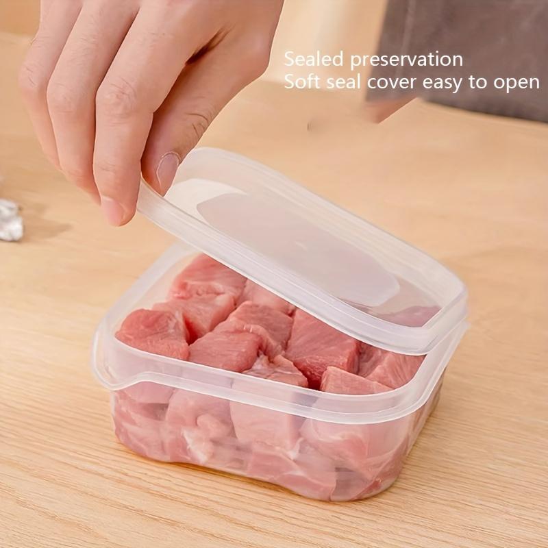 5/10pcs Small Food Preservation Boxes Refrigerator Frozen Meat Vegetable Fresh-Keeping Box Transparent KitchenSealed Storage Box