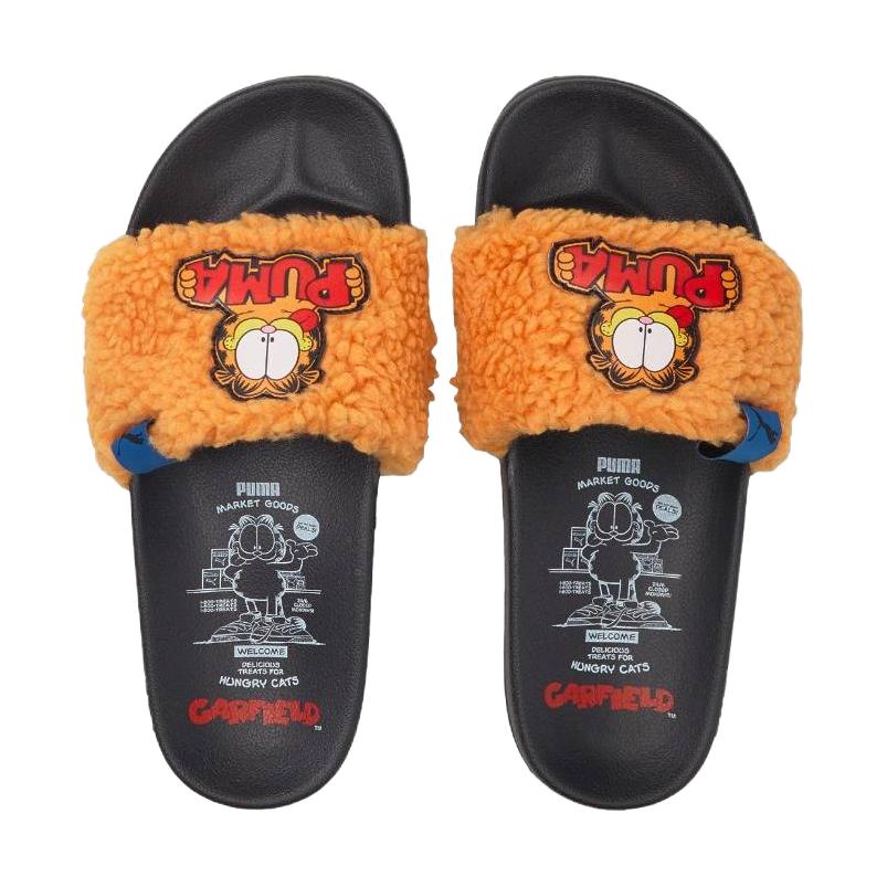 Puma Garfield x Leadcat 2.0 Slide Little Kid Hungry Garfield Kids Sneakers Black Zinnia 385003-01