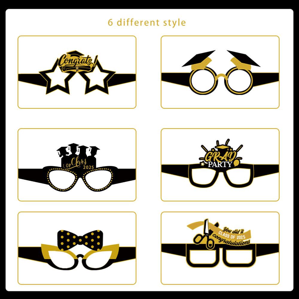 Theme Season Graduation Paper Glasses Event Decorations Photo Props Festive For