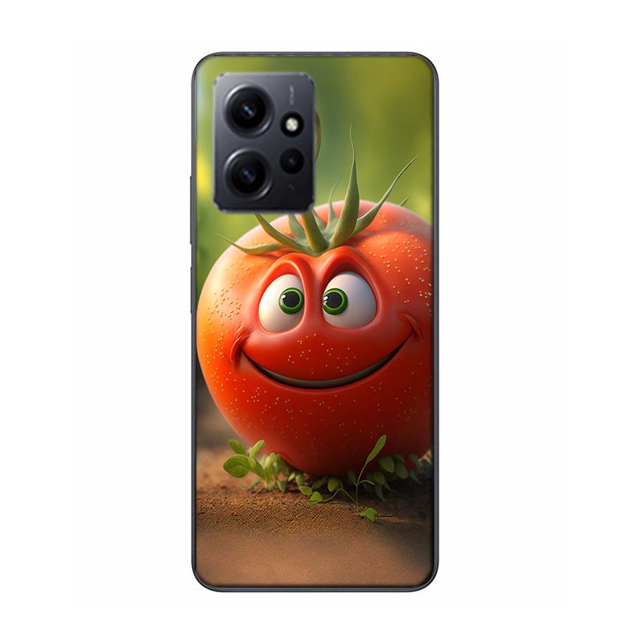 Angry Tomatoes Phone Case For Redmi 12 13C 12C 15C 9 10 10C Note 13 Pro Plus 14 15 Pro 9T 9C 9A TPU Soft Cover Clear Cell Cases