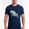 Dugong Tshirt Summer Casual Cotton Tee Oversized Streetwear Tops Vintage Graphic Print Loose Fit Short Sleeve 100 Cotton
