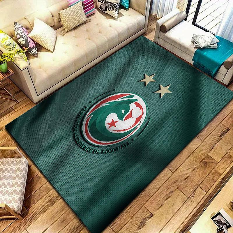 Algeria National Football Carpet Rug for Living Room Bedroom Home Sofa Decoration,Kids play Non-slip Floor Mat