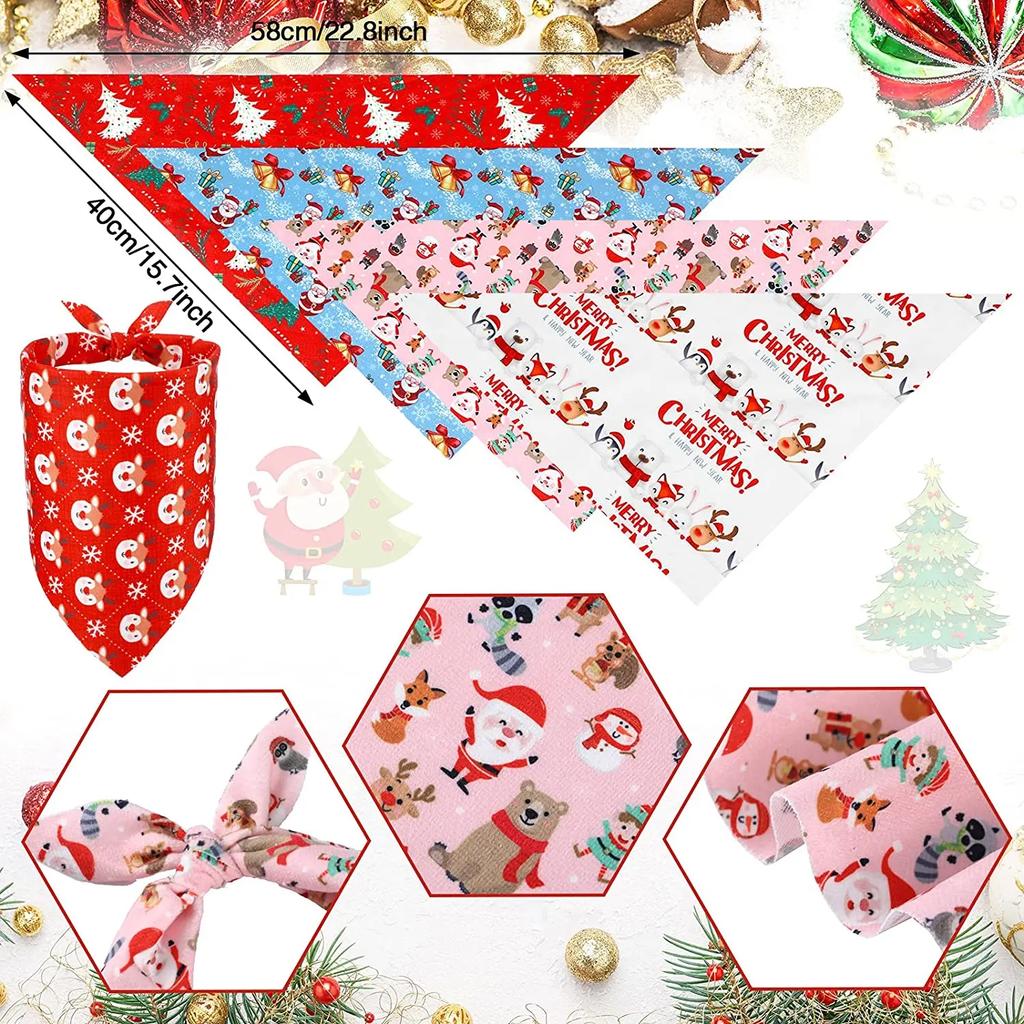 20 Pcs Pet Bandanas Triangle Scarfs for Dogs Christmas Thanksgiving Halloween Holiday Accessories for Cats And Dogs