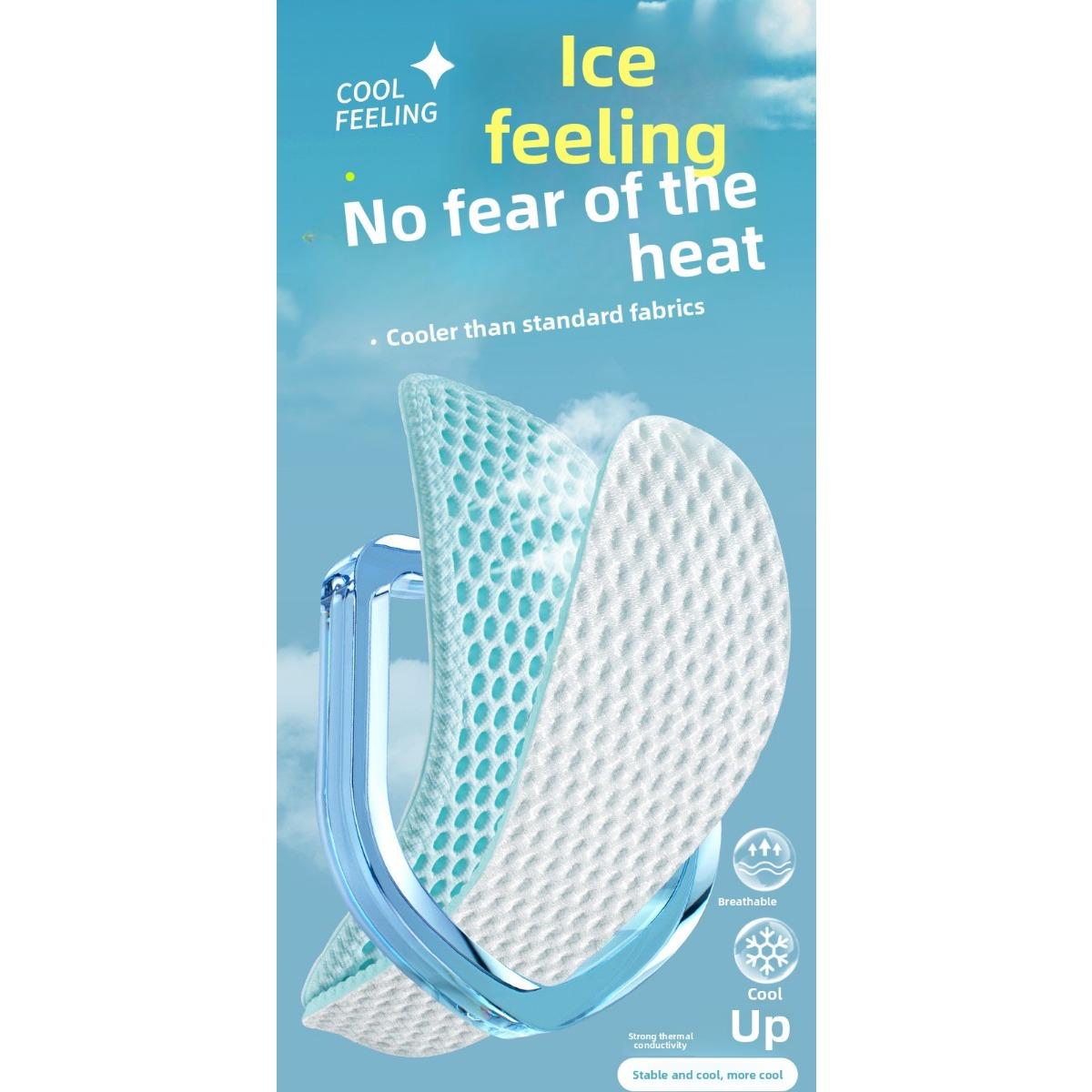 

1 пара специальных прохладных и антибактериальных спортивных стелек из полиуретана для мужчин и женщин, устойчивых к запахам, дышащих, для босых ног, устойчивых к поту, супермягких стелек 45-46 синий